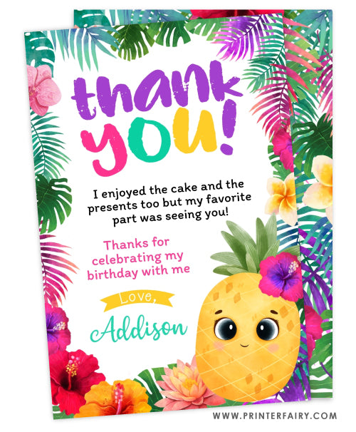 Pineapple Thank You Card