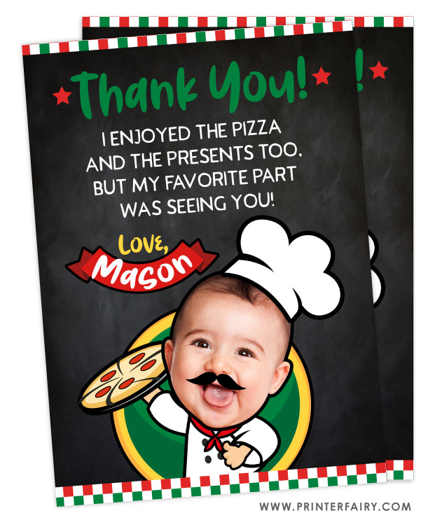 Pizza Thank You Card with Photo