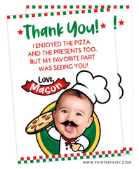 Pizza Thank You Card with Photo