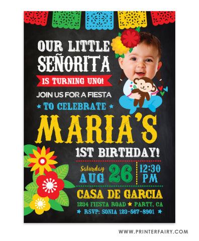 Little Señorita Invitation with Photo