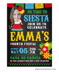 Señorita Fiesta Invitation with Photo