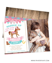 Pony Birthday Invitation with Photo