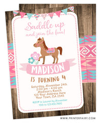 Pony Birthday Invitation