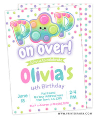 Pop It Birthday Invitation