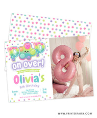 Pop It Birthday Invitation with photo