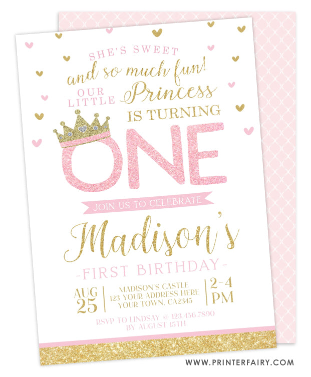 Princess Birthday Party Invitation