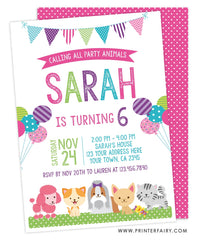 Puppies and Kitties Invitation