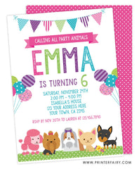 Puppy Birthday Party Invitation