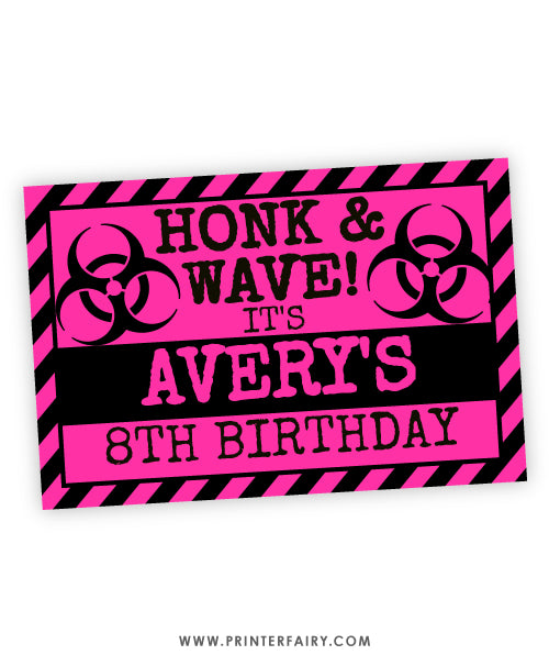 Quarantine Honk & Wave Sign
