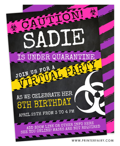 Quarantined Birthday Invitation