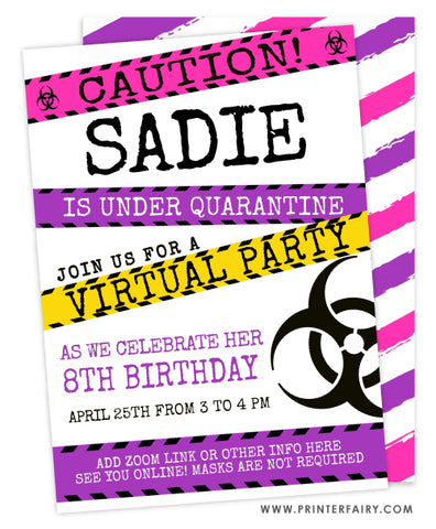 Quarantined Birthday Invitation