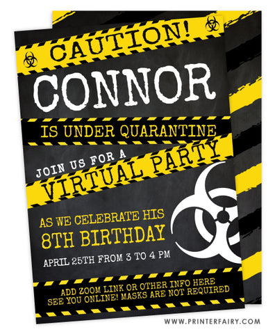 Quarantined Birthday Invitation