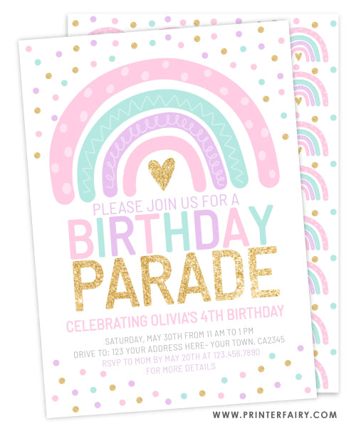 Rainbow Birthday Parade