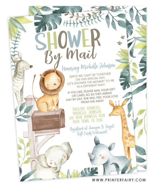 Safari Baby Shower by Mail