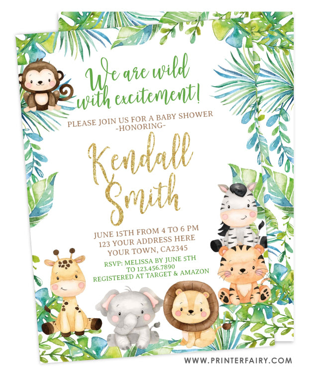 Safari Baby Shower Invitation