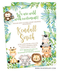 Safari Baby Shower Invitation