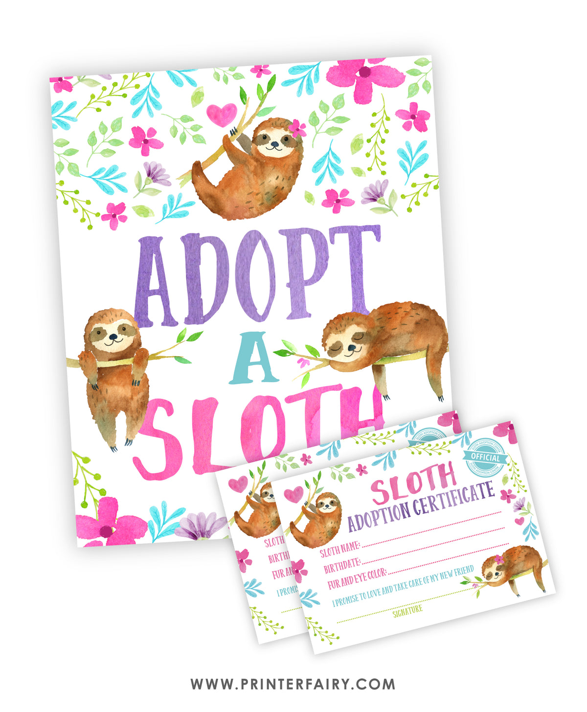 Sloth Adoption Pack