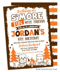 S'mores Birthday Invitation