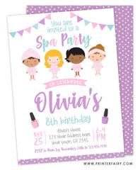 Spa Birthday Party Invitation