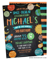Space Planets Invitation
