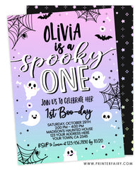 Spooky One Halloween Birthday Invitation