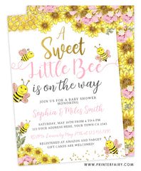 Sweet Little Bee Shower Invitation