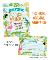 Tropical Animal Adoption Pack