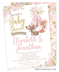 Tribal Woodland Baby Shower Invitation