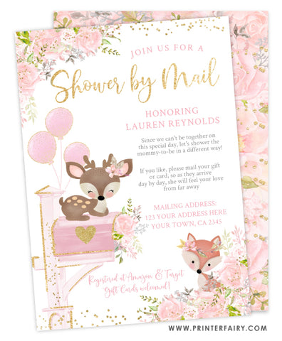 Tribal Woodland Shower by Mail Invitation