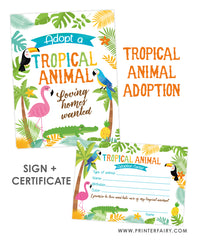 Tropical Animal Adoption Pack