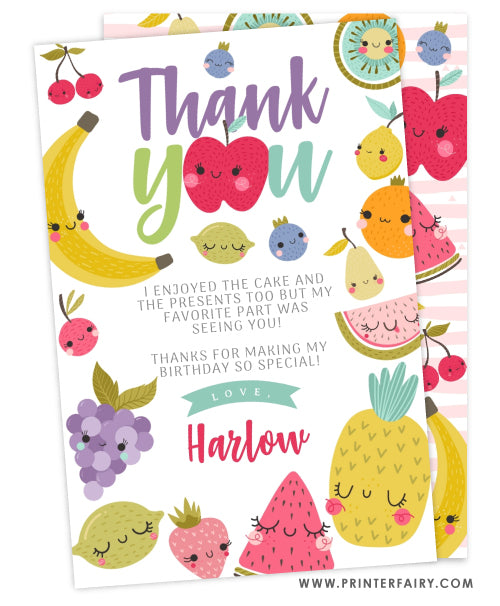 TuttiFrutti Birthday Thank You Card