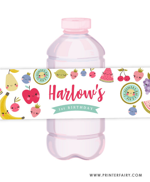 TuttiFrutti Water Bottle Labels