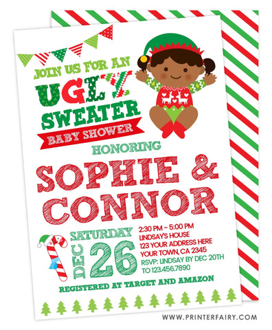 Ugly Sweater Baby Shower Invitation