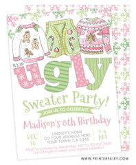 Ugly Sweater Birthday Party Invitation