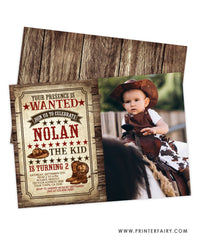 Western Birthday Invitation with Photo