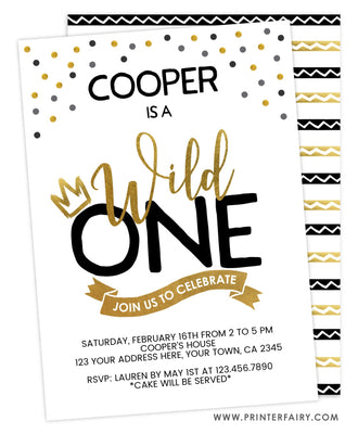 Wild One Birthday Invitation