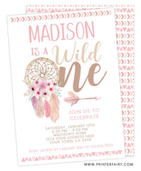 Wild One Dreamcatcher Invitation