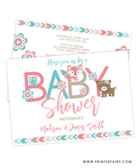 Woodland Baby Shower Invitation